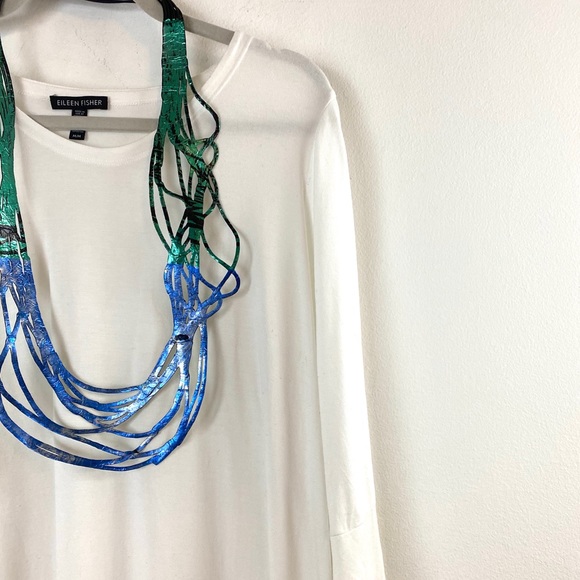 Eileen Fisher Ling Sleeve White Tunic M EUC - Picture 3 of 10